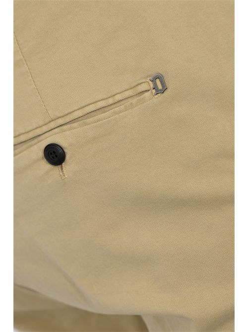 Pantalone Gaubert in gabardina di cotone stretch Sabbia DONDUP | UP235 GSE043 PTD026